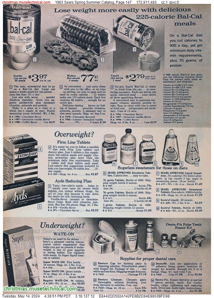1963 Sears Spring Summer Catalog, Page 147