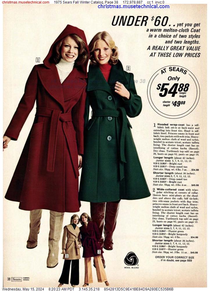 1975 Sears Fall Winter Catalog, Page 38