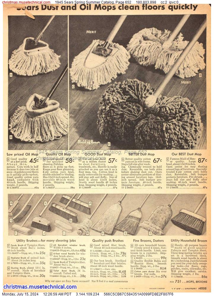 1945 Sears Spring Summer Catalog, Page 652