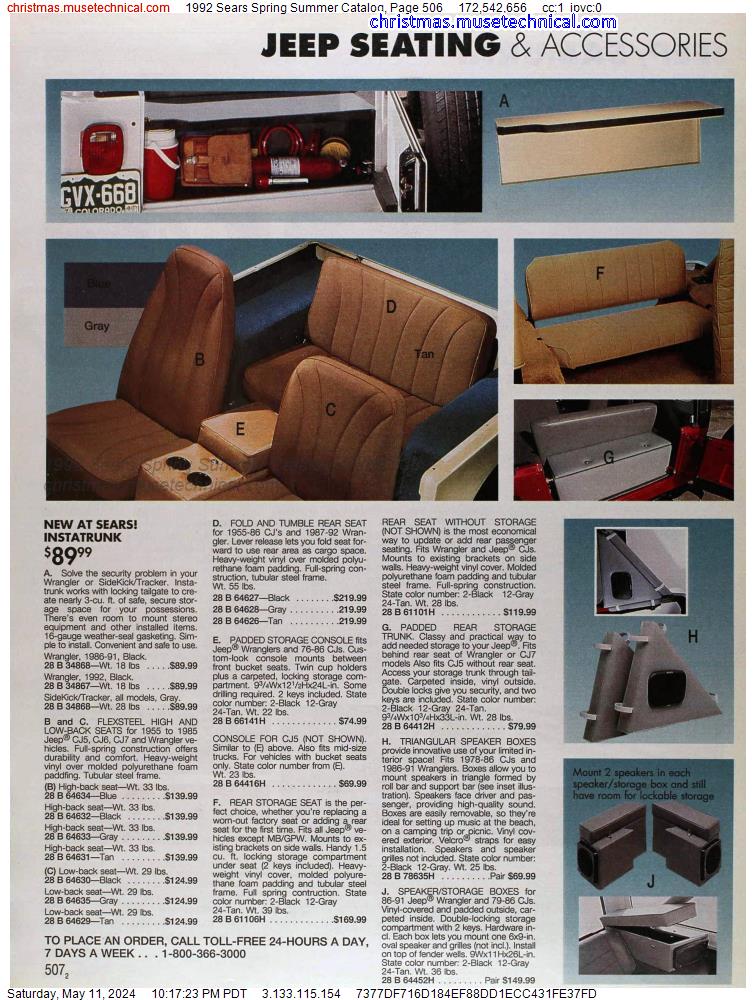 1992 Sears Spring Summer Catalog, Page 506