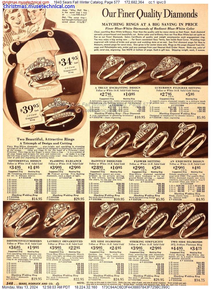 1940 Sears Fall Winter Catalog, Page 577