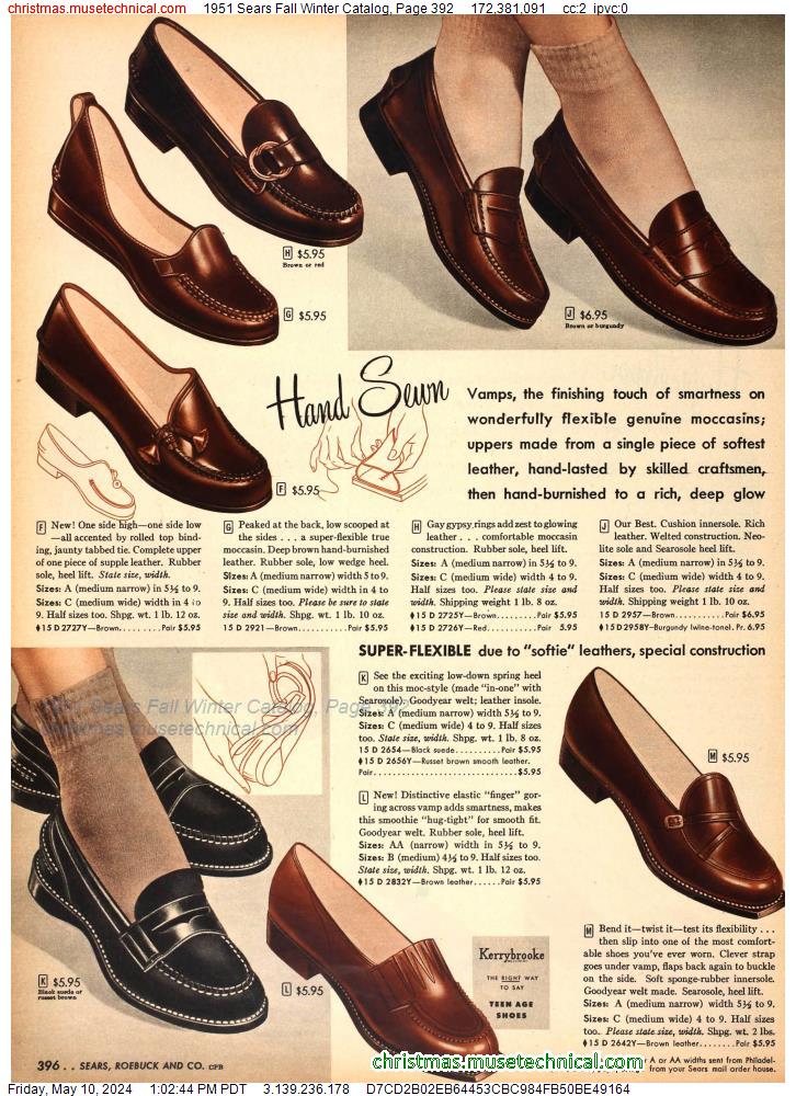 1951 Sears Fall Winter Catalog, Page 392