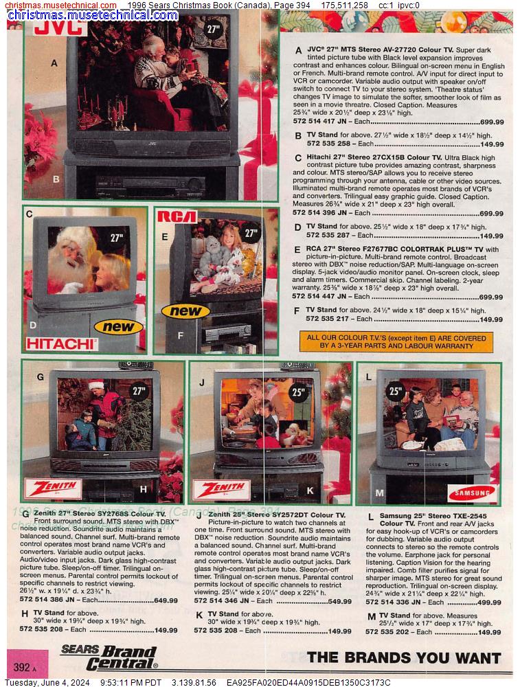 1996 Sears Christmas Book (Canada), Page 394