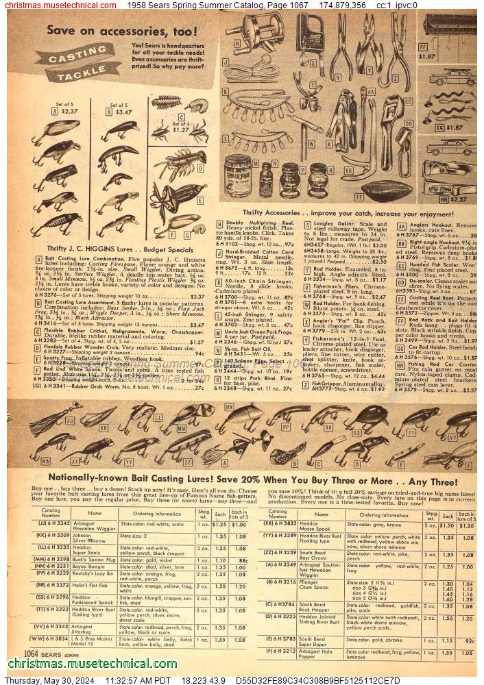 1958 Sears Spring Summer Catalog, Page 1067