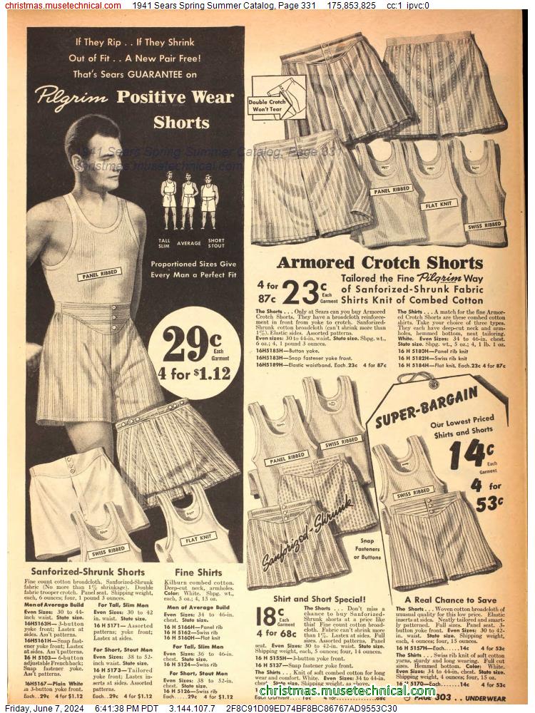 1941 Sears Spring Summer Catalog, Page 331