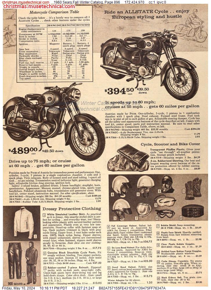 1960 Sears Fall Winter Catalog, Page 896