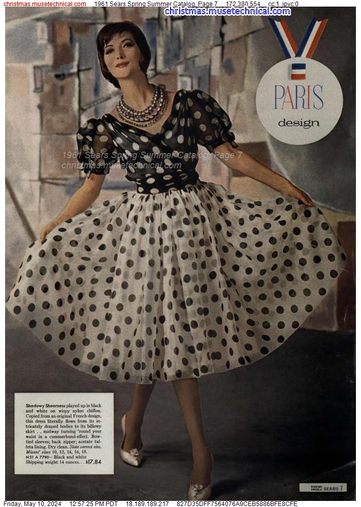 1961 Sears Spring Summer Catalog, Page 7