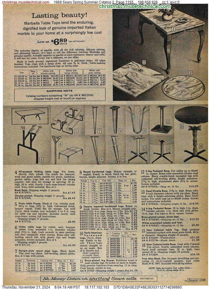 1968 Sears Spring Summer Catalog 2, Page 1155