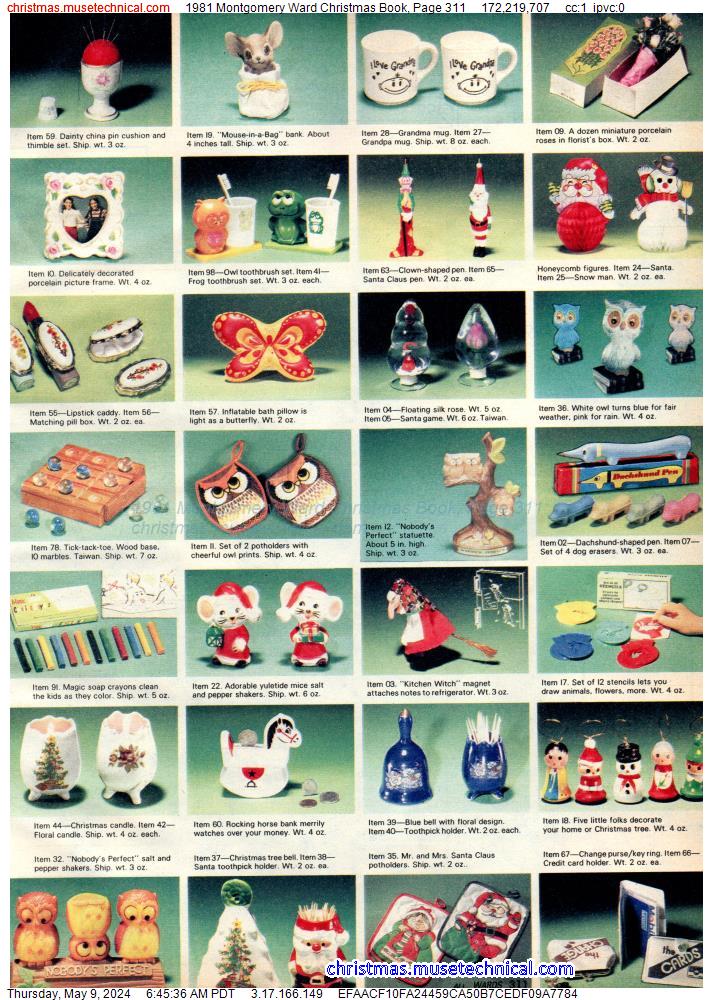 1981 Montgomery Ward Christmas Book, Page 311