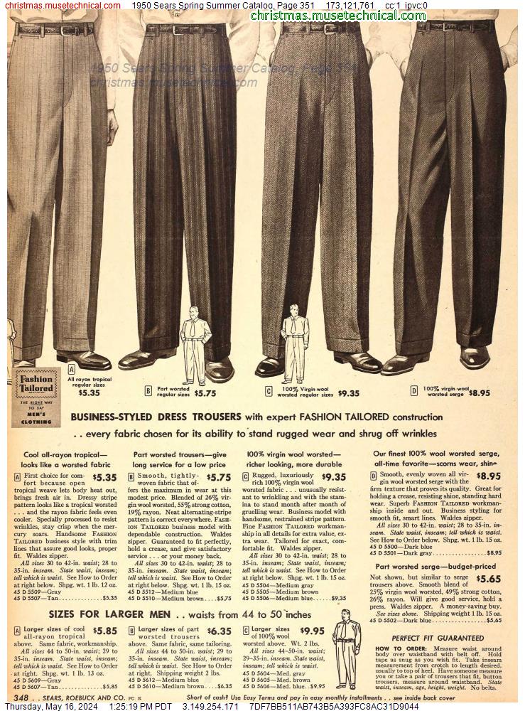 1950 Sears Spring Summer Catalog, Page 351