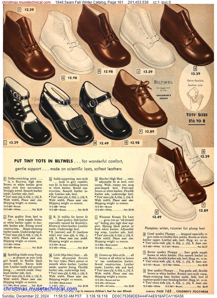 1948 Sears Fall Winter Catalog, Page 161