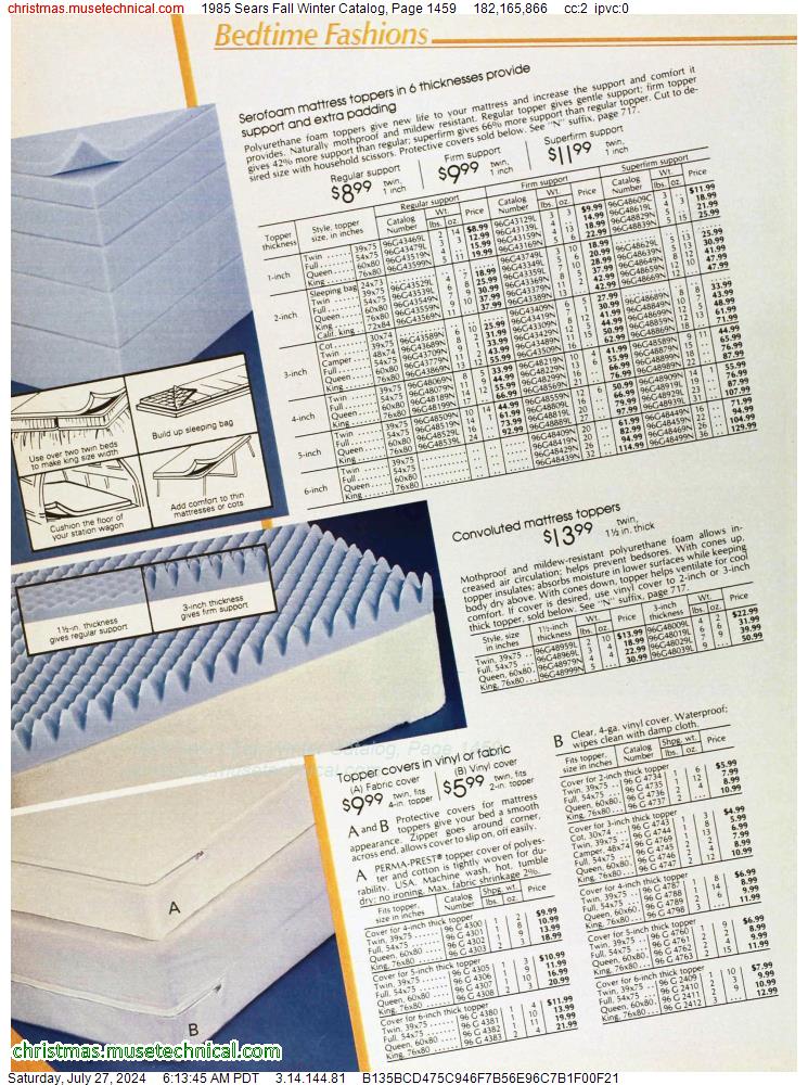 1985 Sears Fall Winter Catalog, Page 1459
