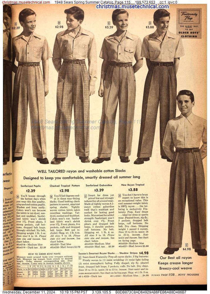 1948 Sears Spring Summer Catalog, Page 115