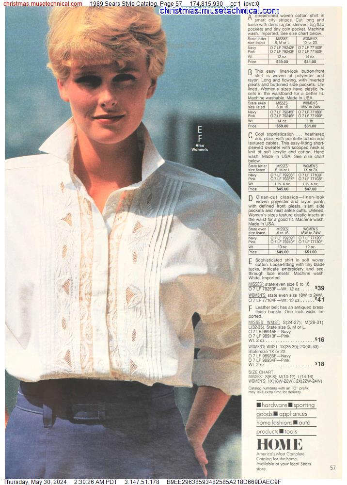 1989 Sears Style Catalog, Page 57