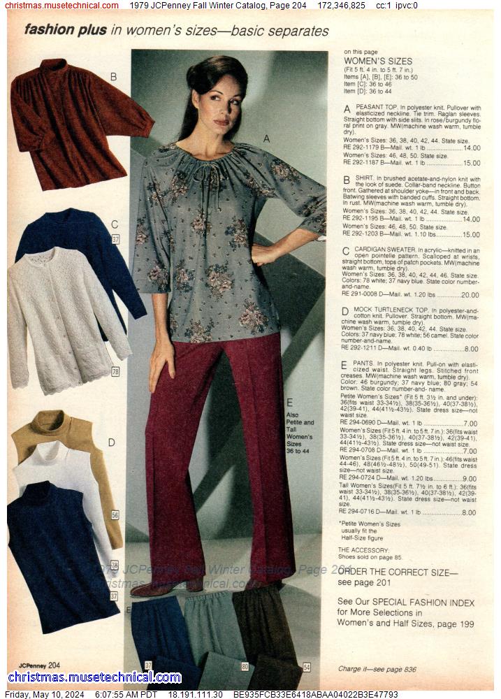 1979 JCPenney Fall Winter Catalog, Page 204