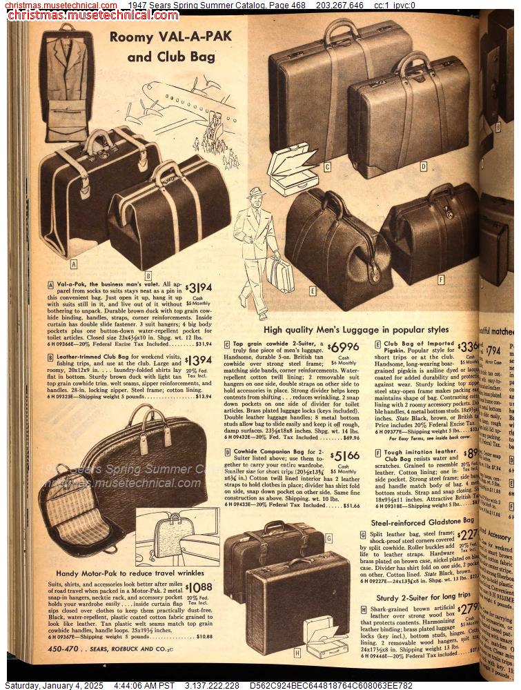 1947 Sears Spring Summer Catalog, Page 468