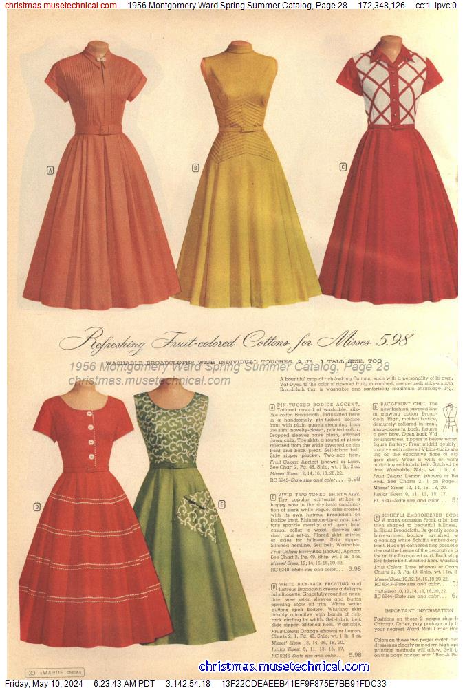 1956 Montgomery Ward Spring Summer Catalog, Page 28