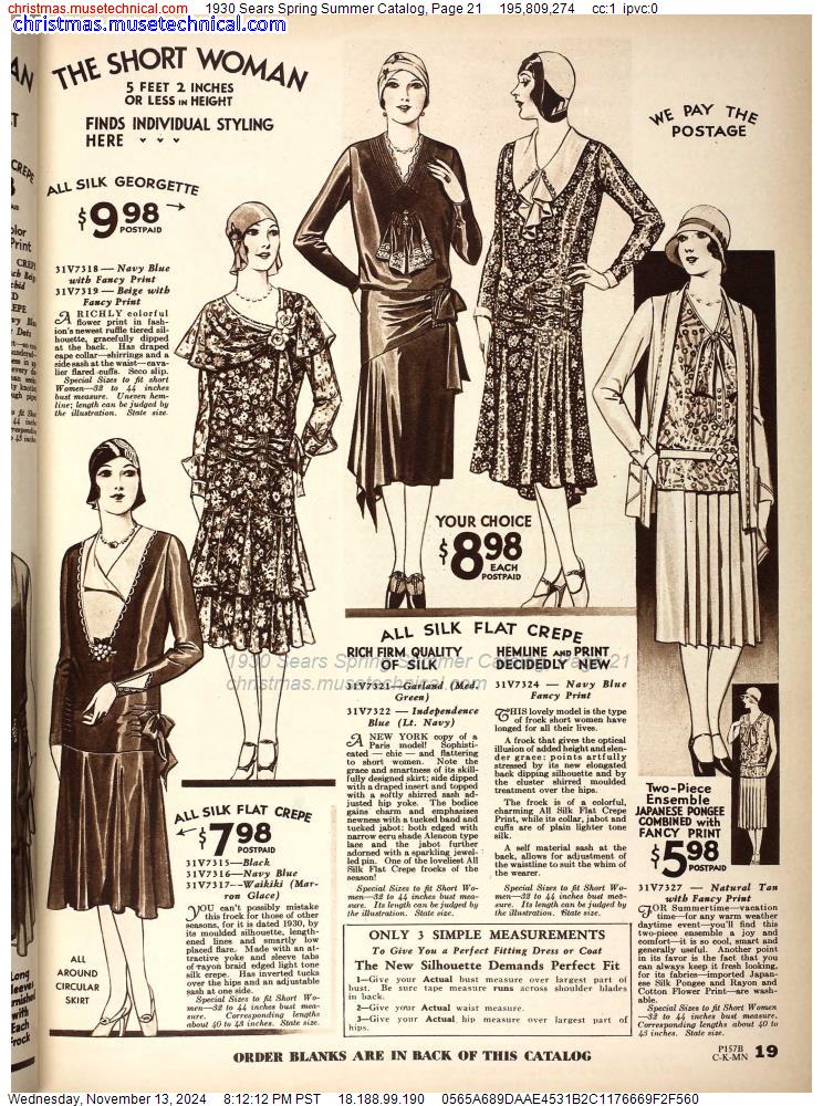 1930 Sears Spring Summer Catalog, Page 21