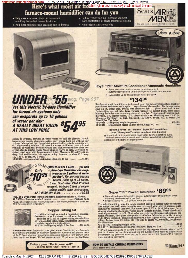 1975 Sears Fall Winter Catalog, Page 967