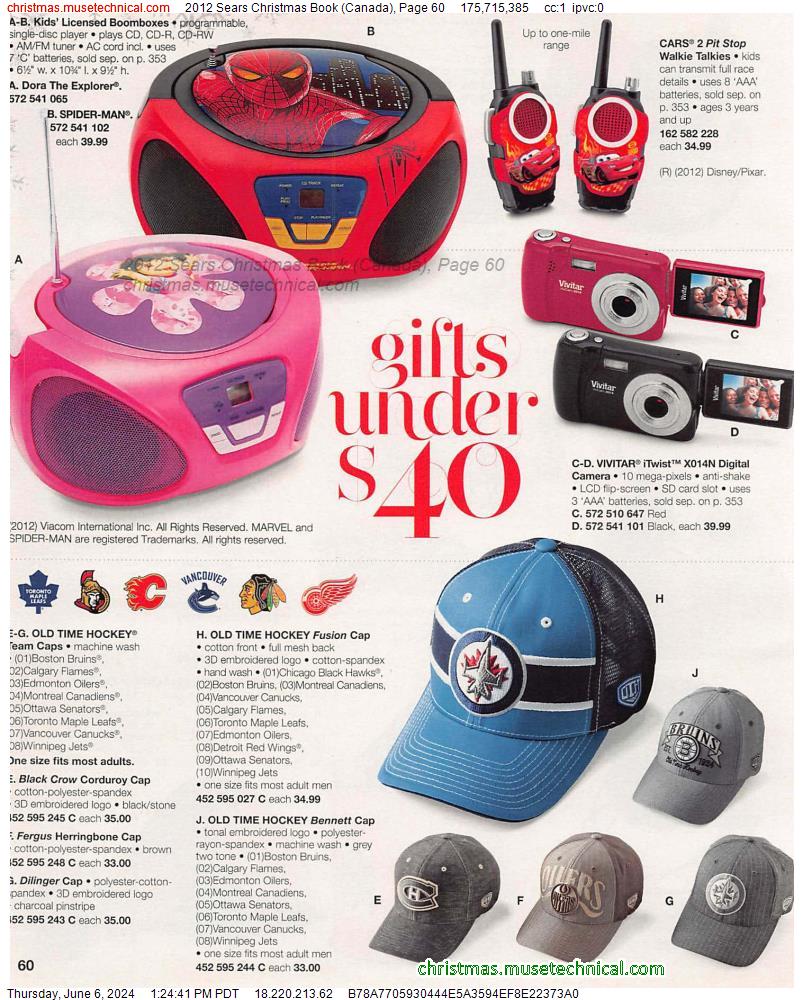 2012 Sears Christmas Book (Canada), Page 60