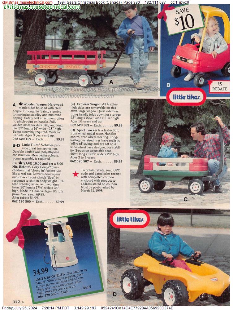 1994 Sears Christmas Book (Canada), Page 380