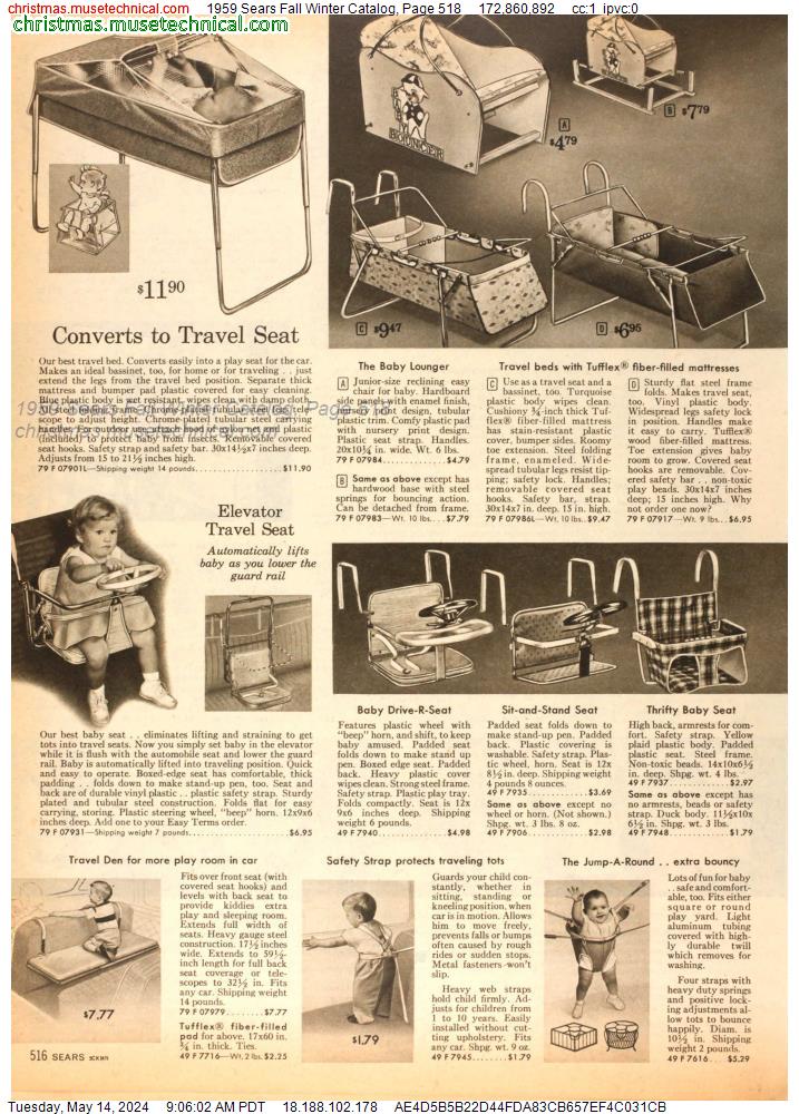 1959 Sears Fall Winter Catalog, Page 518
