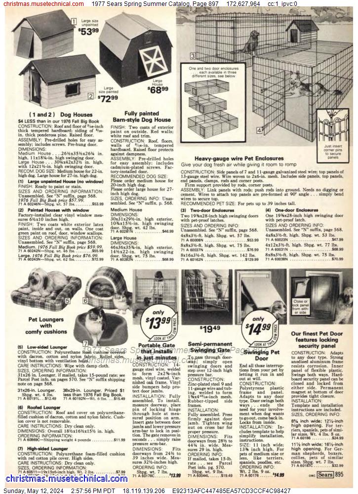 1977 Sears Spring Summer Catalog, Page 897