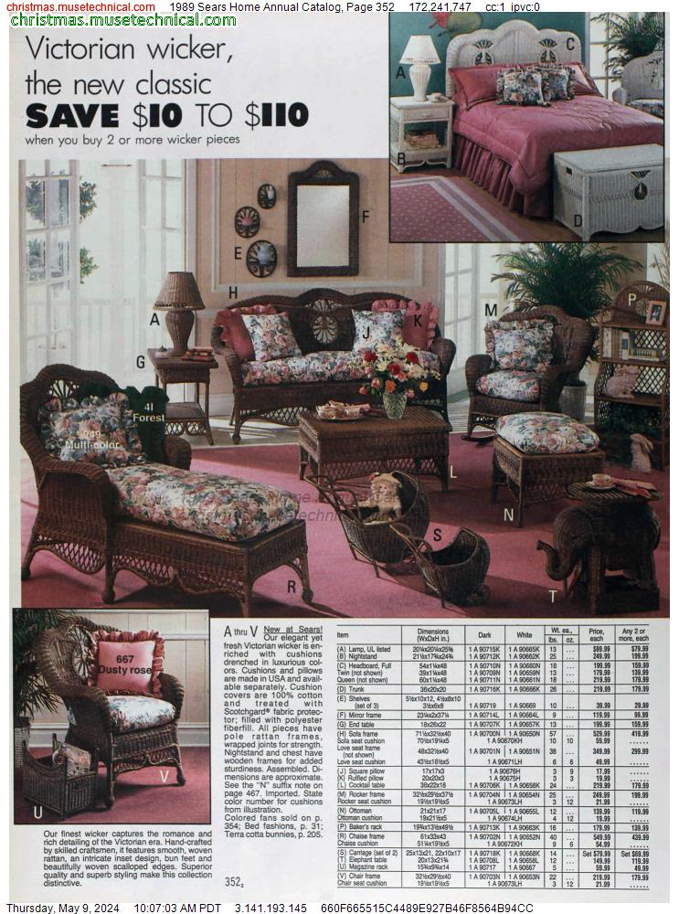 1989 Sears Home Annual Catalog, Page 352