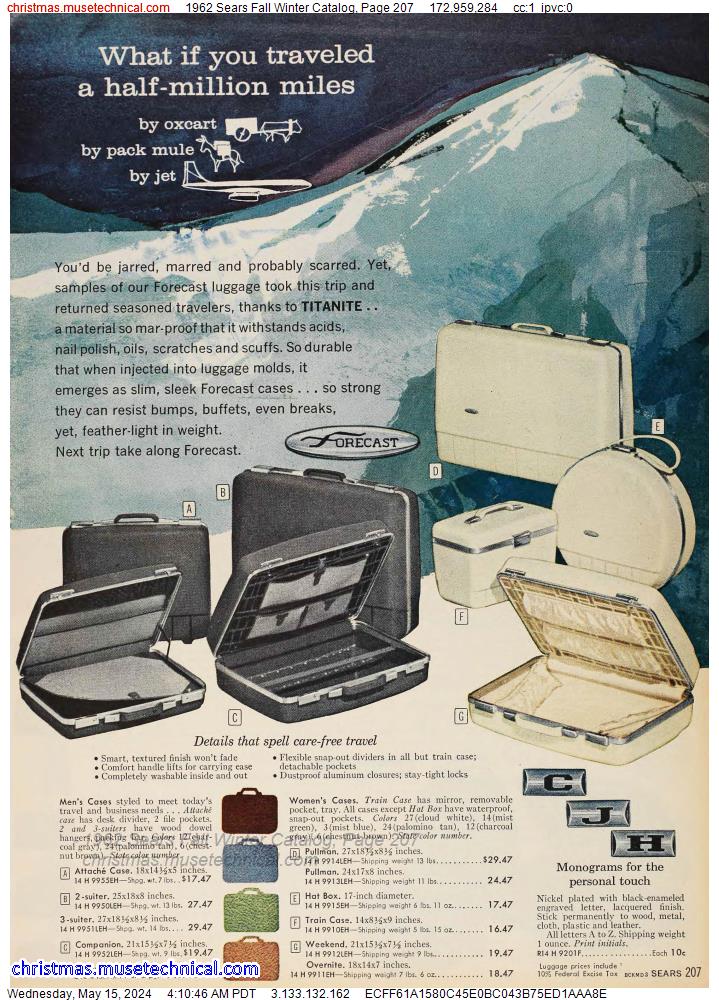 1962 Sears Fall Winter Catalog, Page 207