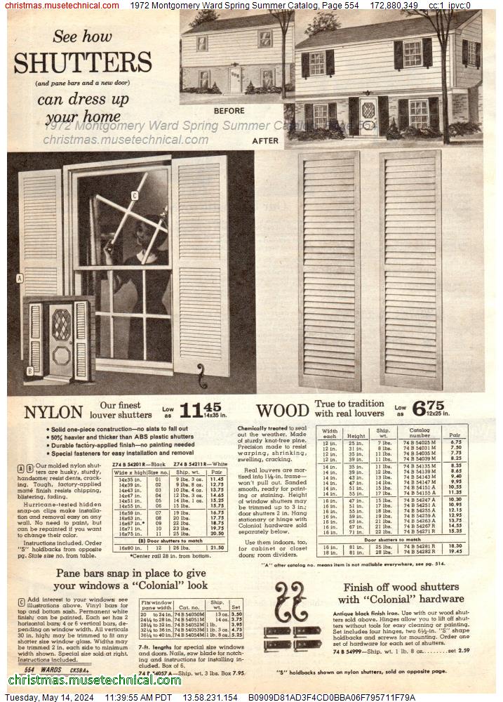 1972 Montgomery Ward Spring Summer Catalog, Page 554