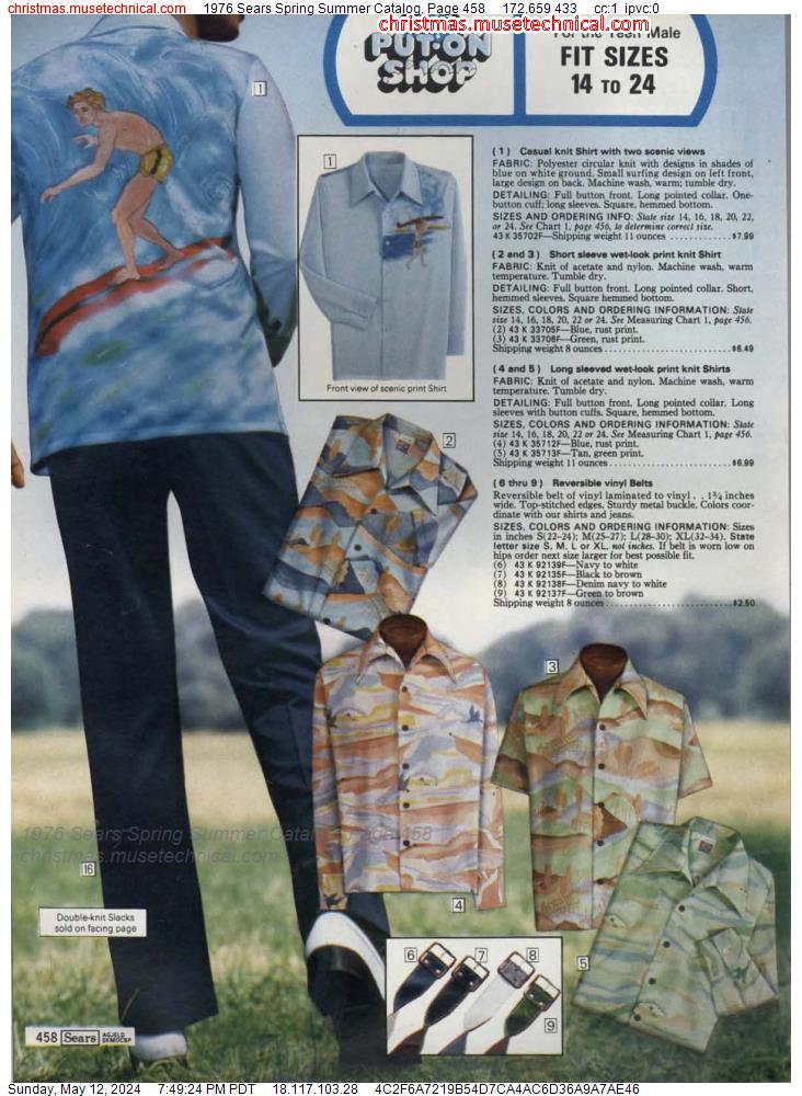 1976 Sears Spring Summer Catalog, Page 458