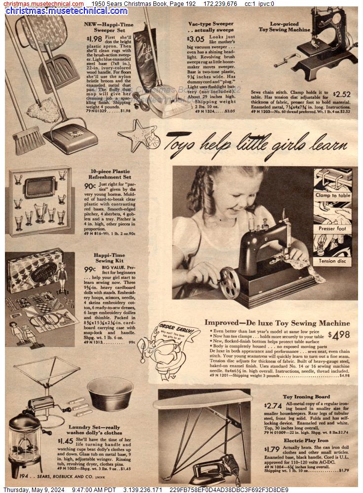 1950 Sears Christmas Book, Page 192