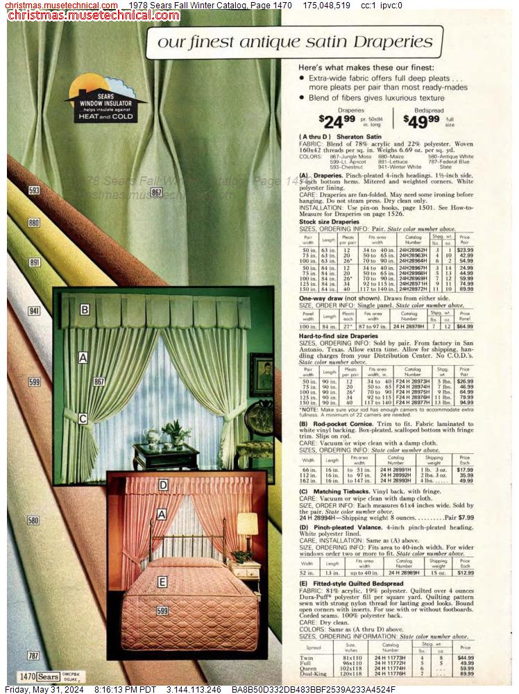 1978 Sears Fall Winter Catalog, Page 1470