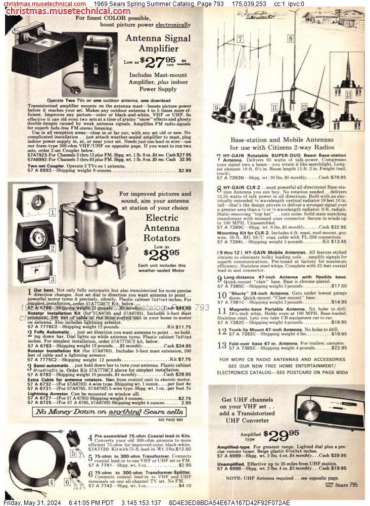 1969 Sears Spring Summer Catalog, Page 793