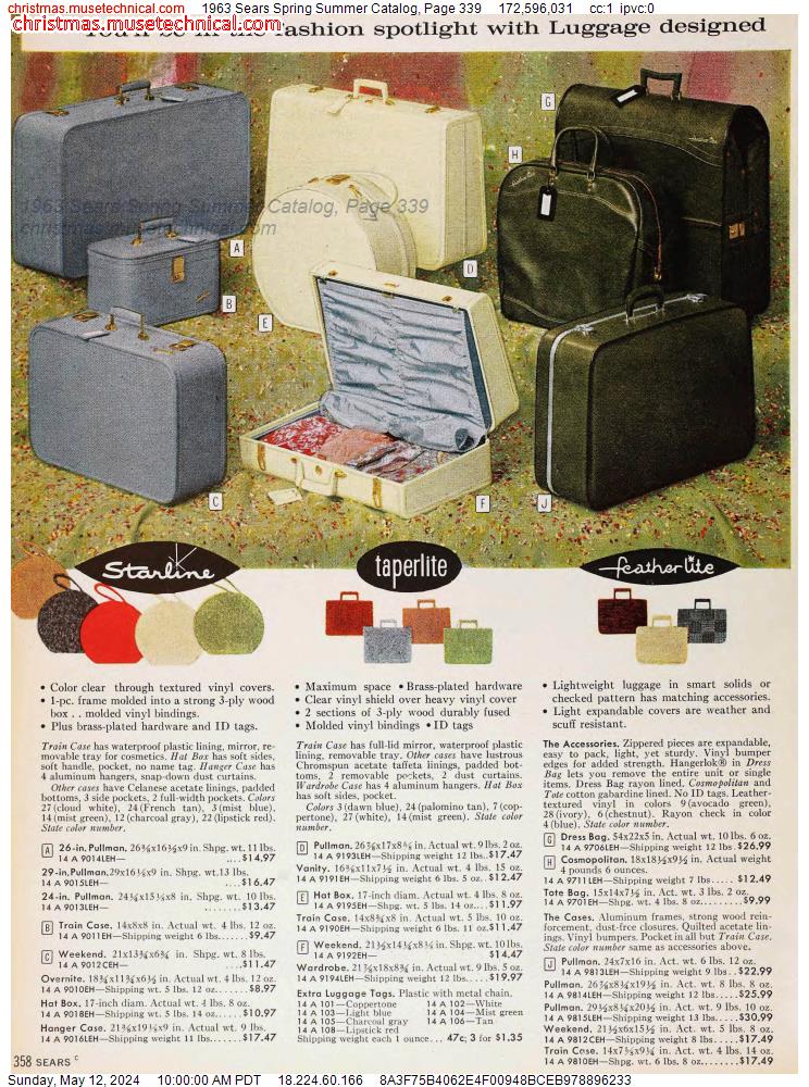1963 Sears Spring Summer Catalog, Page 339