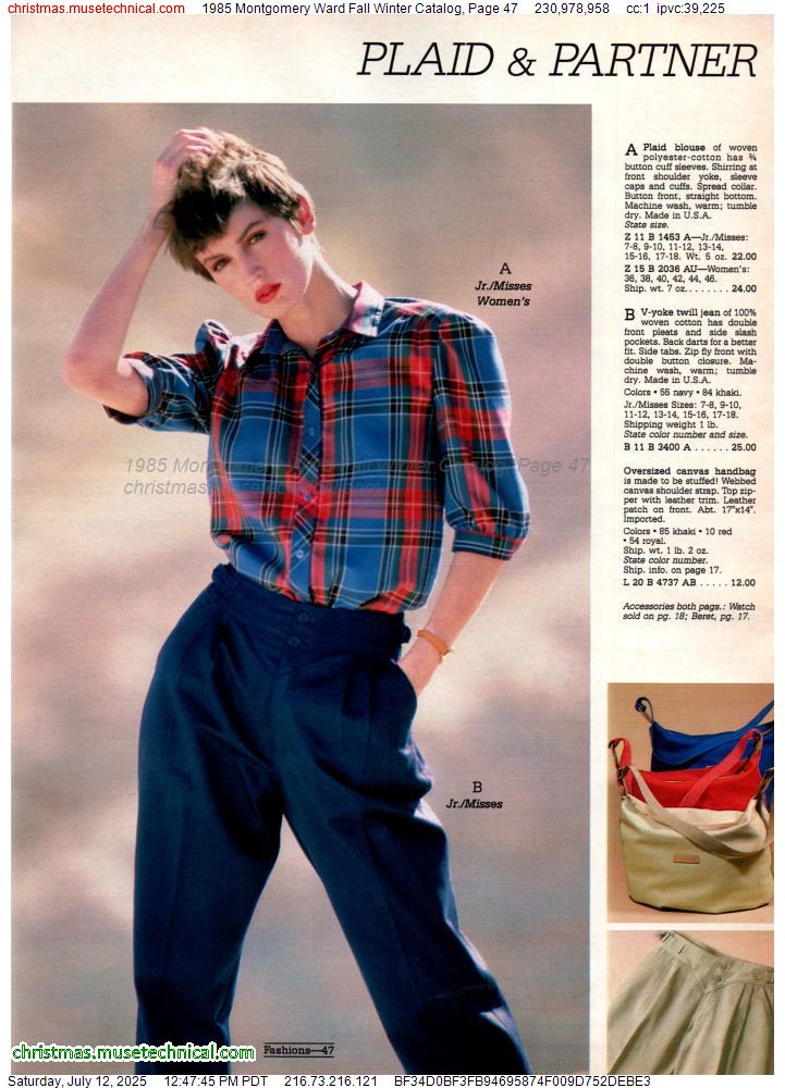 1985 Montgomery Ward Fall Winter Catalog, Page 47