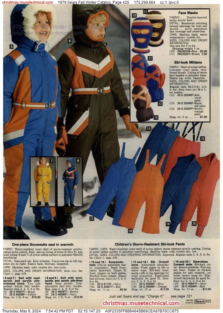 1979 Sears Fall Winter Catalog, Page 425