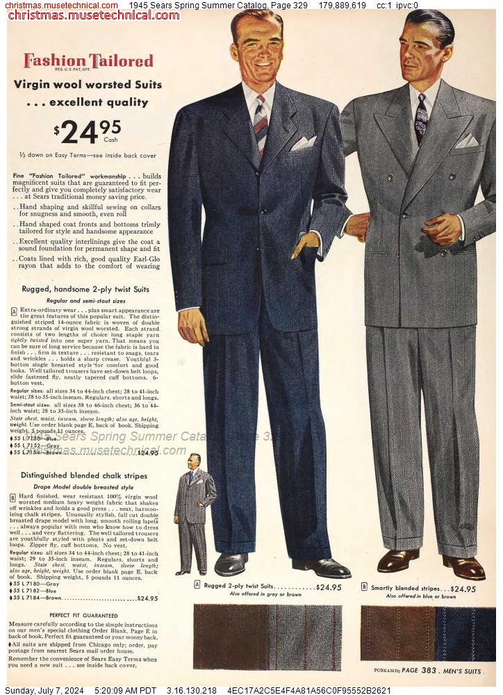 1945 Sears Spring Summer Catalog, Page 329