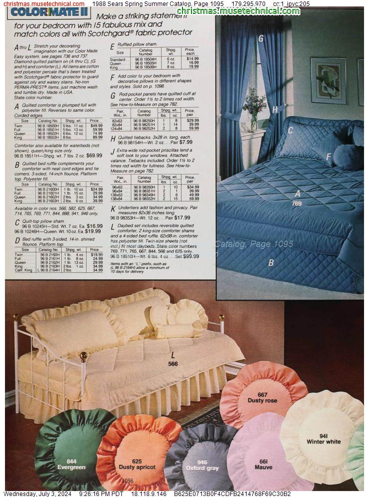 1988 Sears Spring Summer Catalog, Page 1095