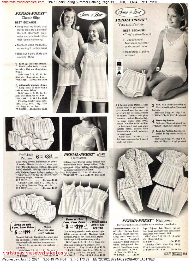 1971 Sears Spring Summer Catalog, Page 393