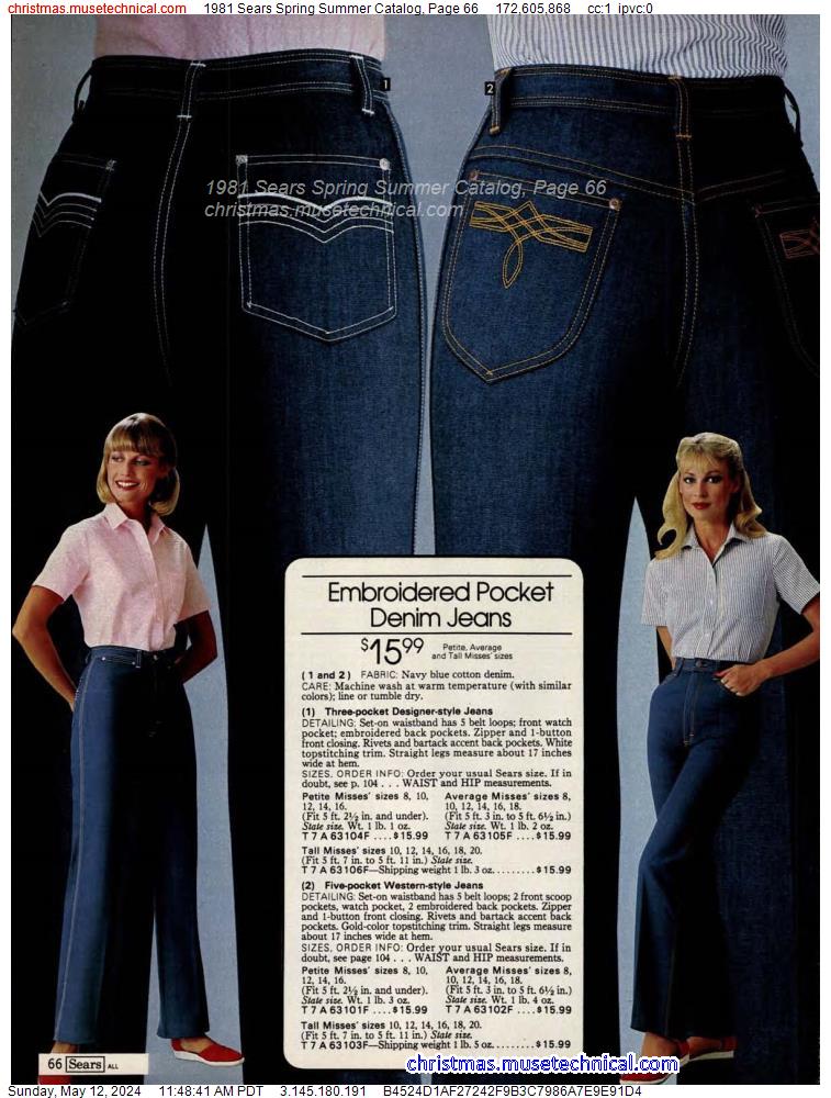 1981 Sears Spring Summer Catalog, Page 66