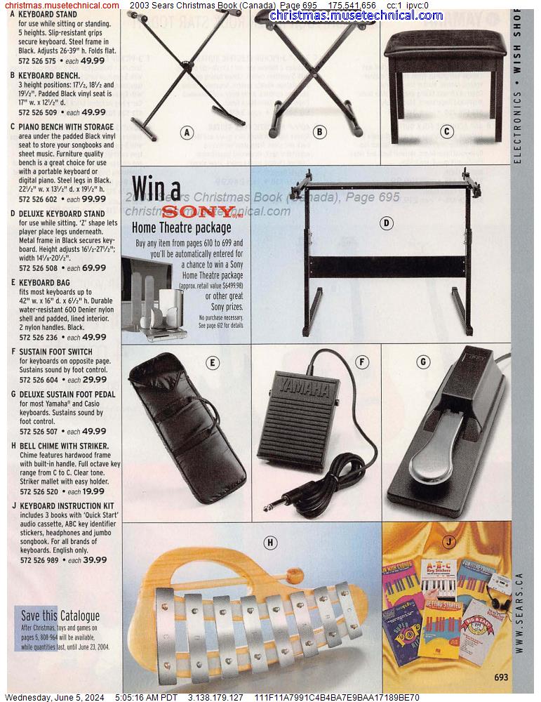 2003 Sears Christmas Book (Canada), Page 695