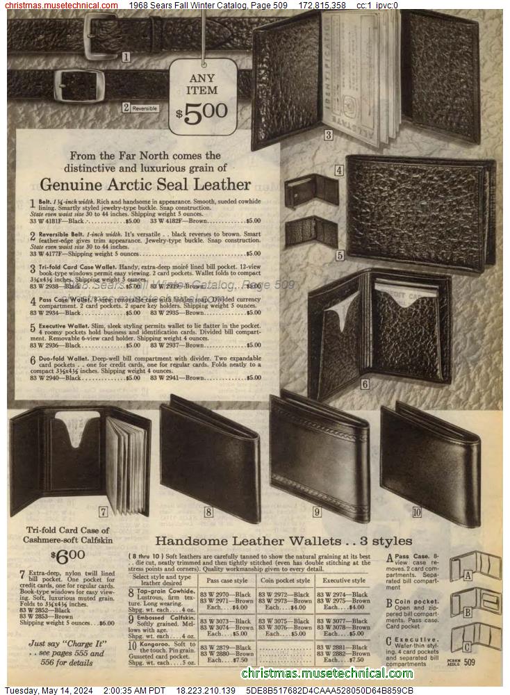 1968 Sears Fall Winter Catalog, Page 509