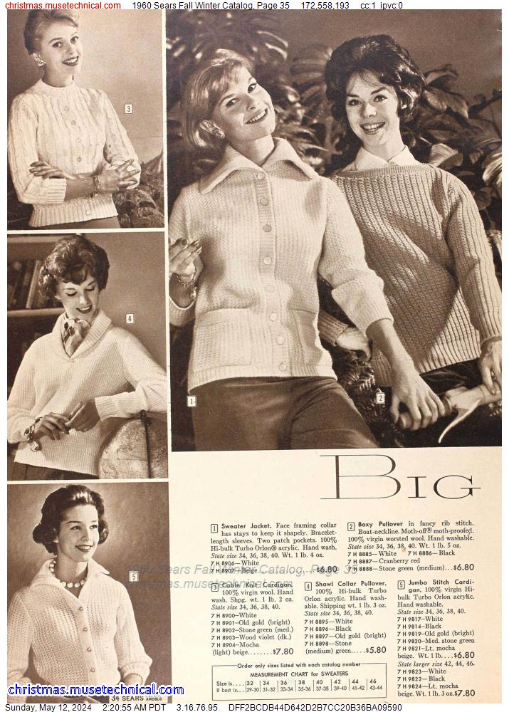 1960 Sears Fall Winter Catalog, Page 35