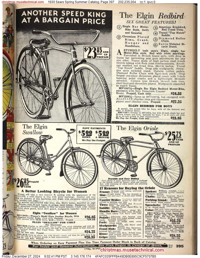 1930 Sears Spring Summer Catalog, Page 397