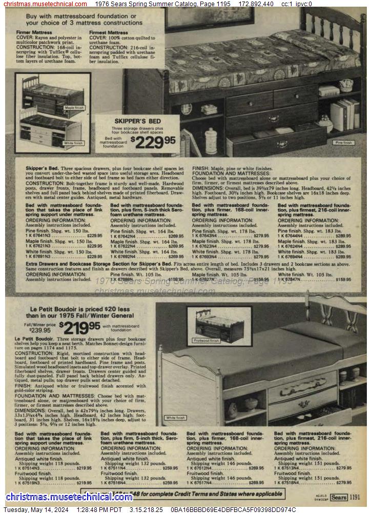 1976 Sears Spring Summer Catalog, Page 1195