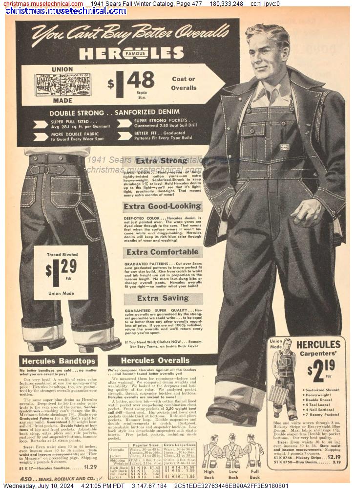 1941 Sears Fall Winter Catalog, Page 477