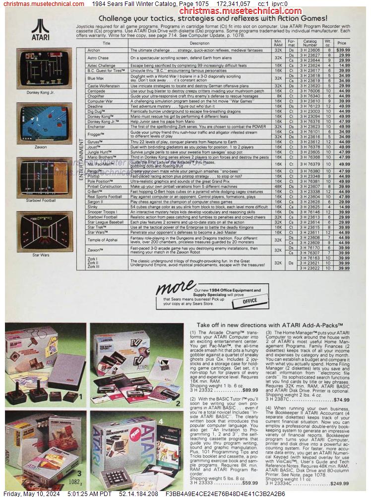1984 Sears Fall Winter Catalog, Page 1075