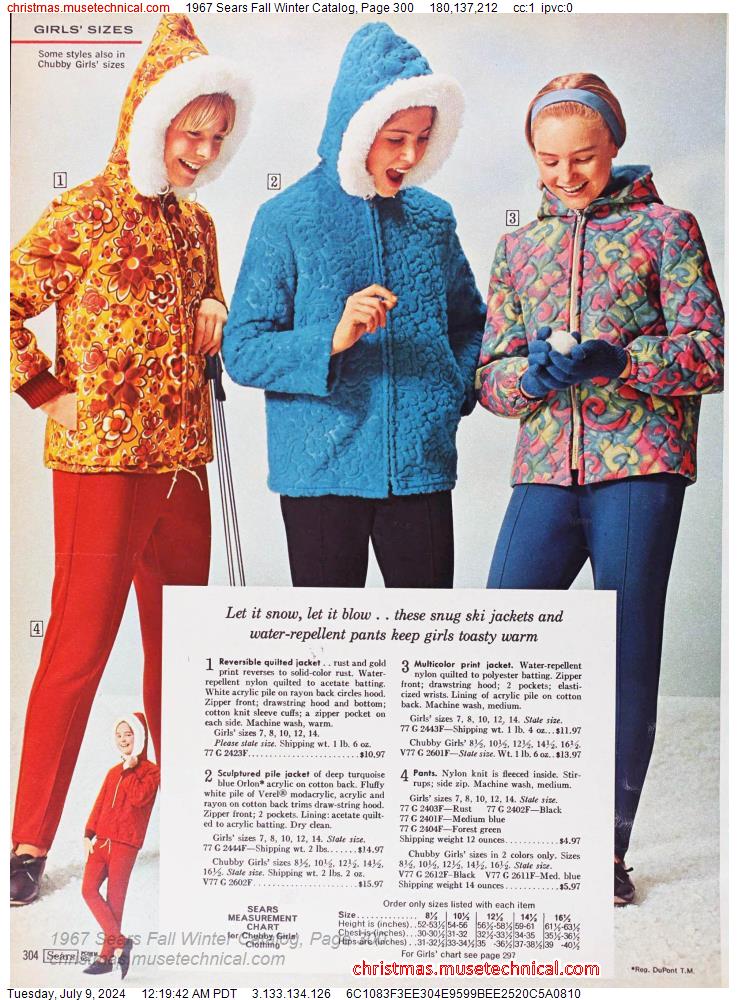 1967 Sears Fall Winter Catalog, Page 300