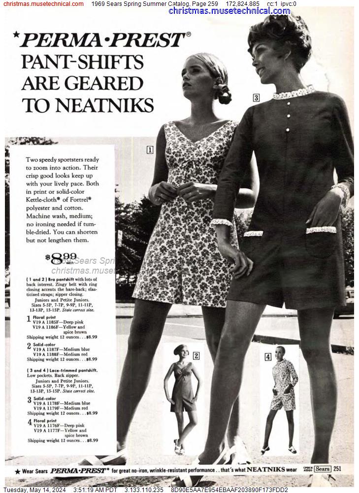 1969 Sears Spring Summer Catalog, Page 259